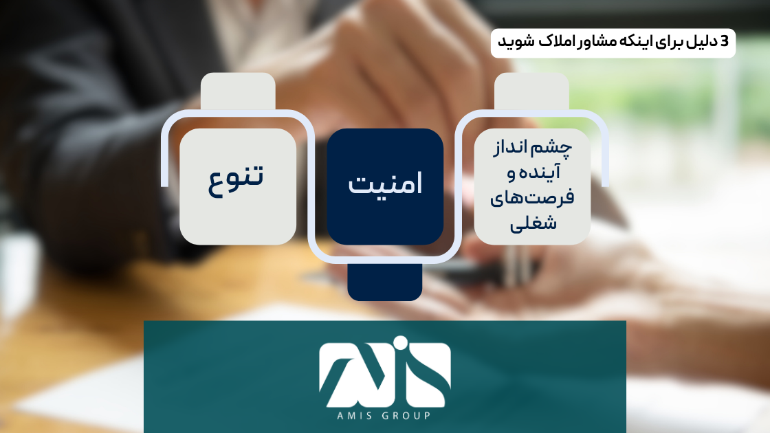 این تصویر بیانگر جذابیتهای شغل مشاور املاک است.